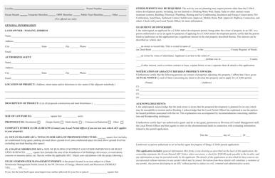 DCM Form 1952 Minor Permit Application - North Carolina, Page 2