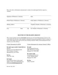 DCM Form 11 CAMA Variance Request Form - North Carolina, Page 3