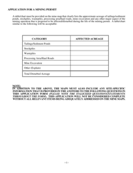 Mining Permit Application Form - North Carolina, Page 10