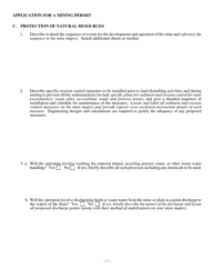 Mining Permit Application Form - North Carolina, Page 11