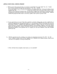 Mining Permit Application Form - North Carolina, Page 12