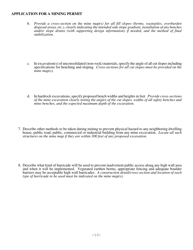 Mining Permit Application Form - North Carolina, Page 14