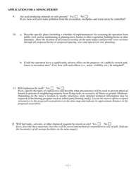 Mining Permit Application Form - North Carolina, Page 15