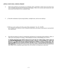 Mining Permit Application Form - North Carolina, Page 17