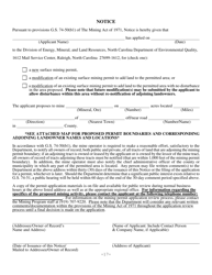 Mining Permit Application Form - North Carolina, Page 21