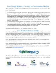 Hotel &amp; Lodging Application Form - North Carolina Green Travel Program - North Carolina, Page 10