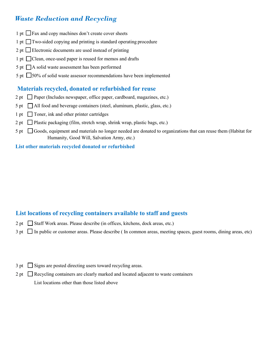 Vacation Rentals Application Form - North Carolina Green Travel Program - North Carolina, Page 3