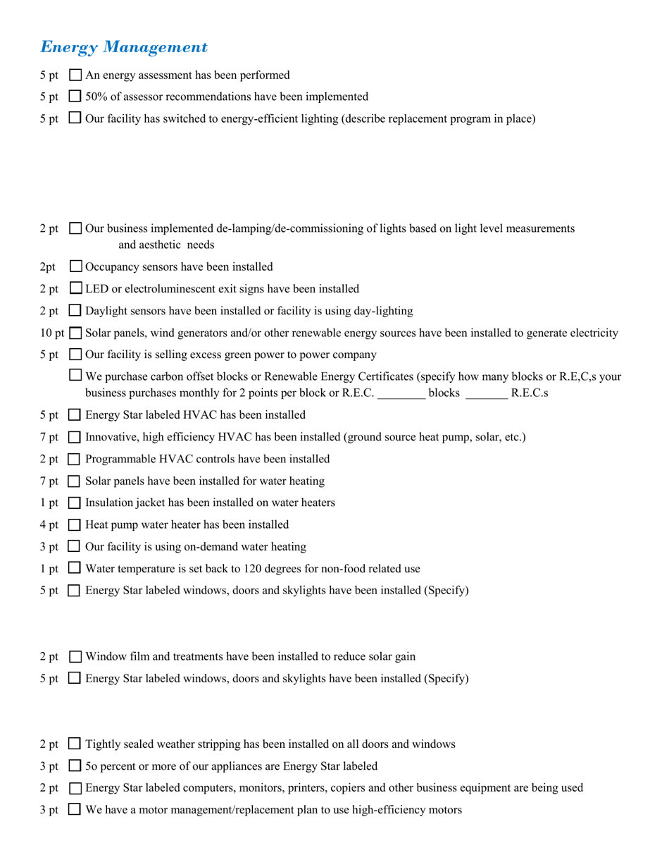 Vacation Rentals Application Form - North Carolina Green Travel Program - North Carolina, Page 4