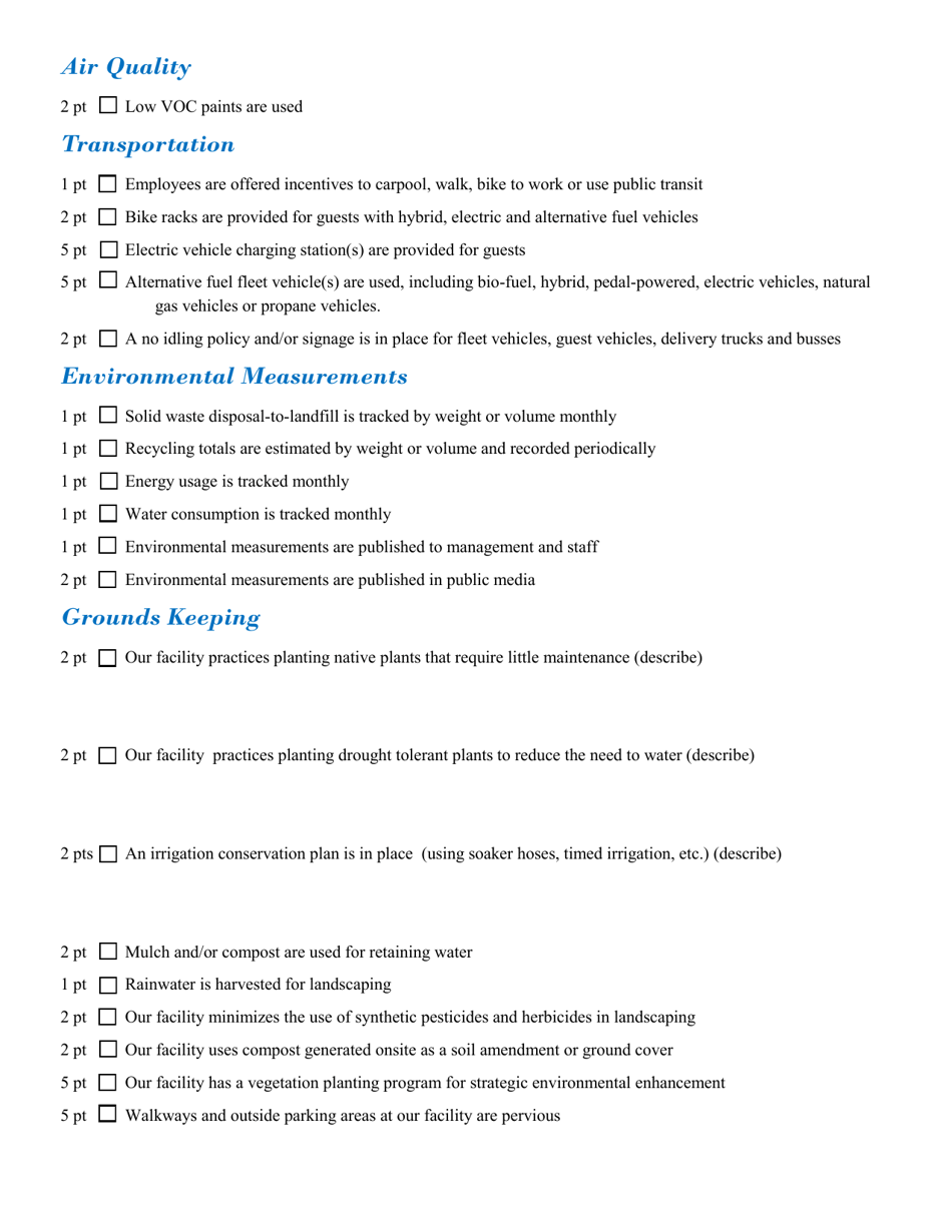 Vacation Rentals Application Form - North Carolina Green Travel Program - North Carolina, Page 5