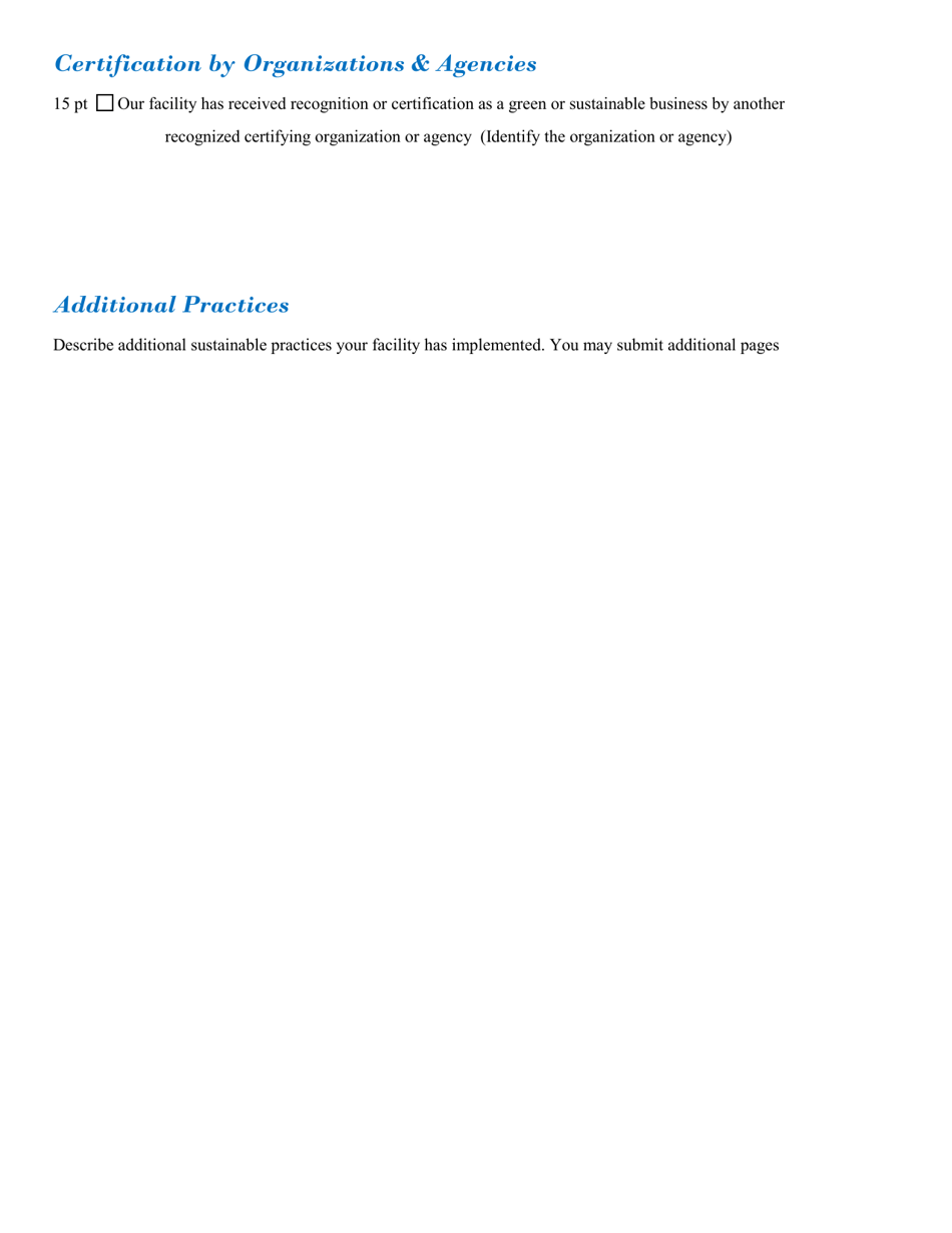 Vacation Rentals Application Form - North Carolina Green Travel Program - North Carolina, Page 7