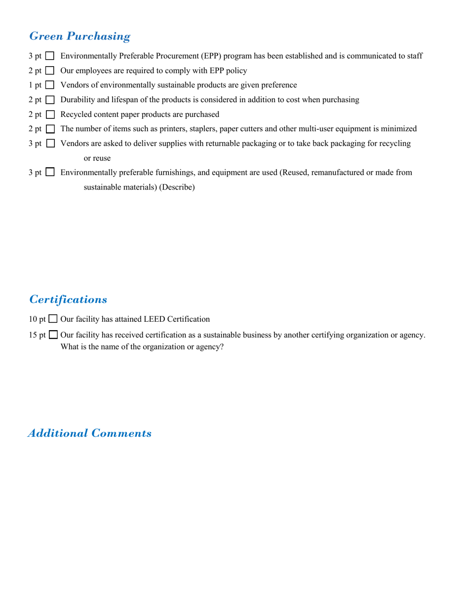Sustainable Museums Application Form - North Carolina Green Travel Program - North Carolina, Page 6