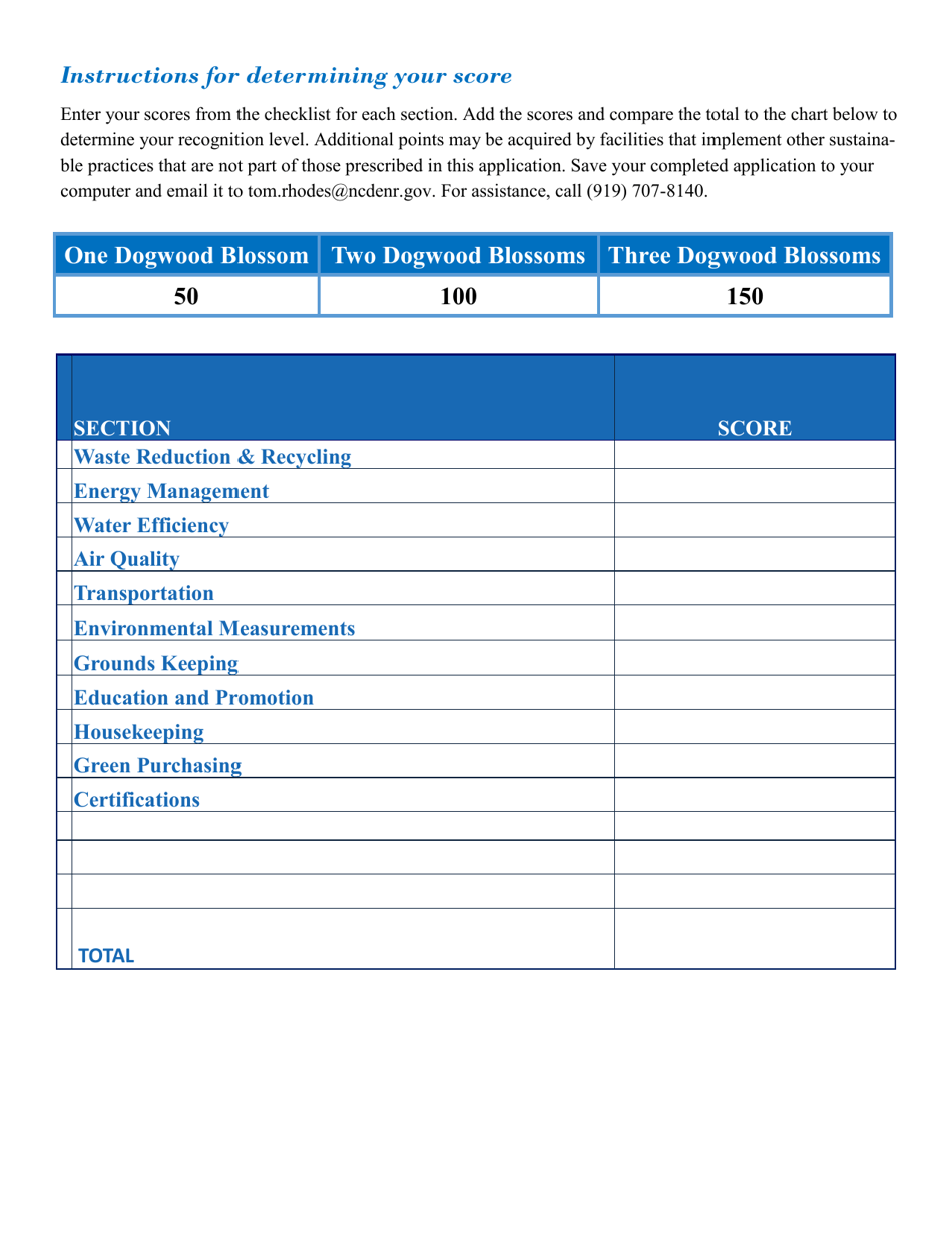 Sustainable Museums Application Form - North Carolina Green Travel Program - North Carolina, Page 7