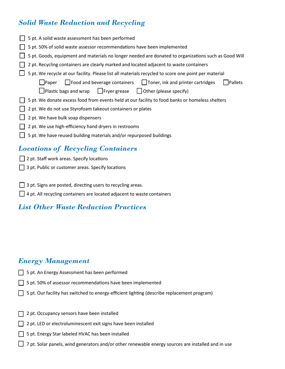 Attractions Application Form - North Carolina Green Travel Program - North Carolina, Page 3