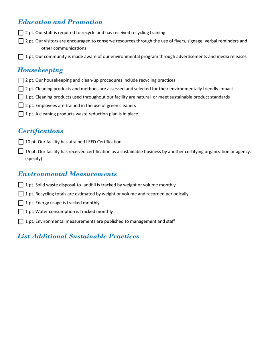 Attractions Application Form - North Carolina Green Travel Program - North Carolina, Page 5