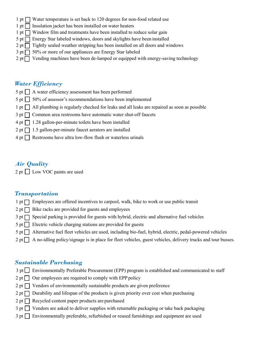Airports, Terminals,  Depots Application Form - North Carolina Green Travel Program - North Carolina, Page 4