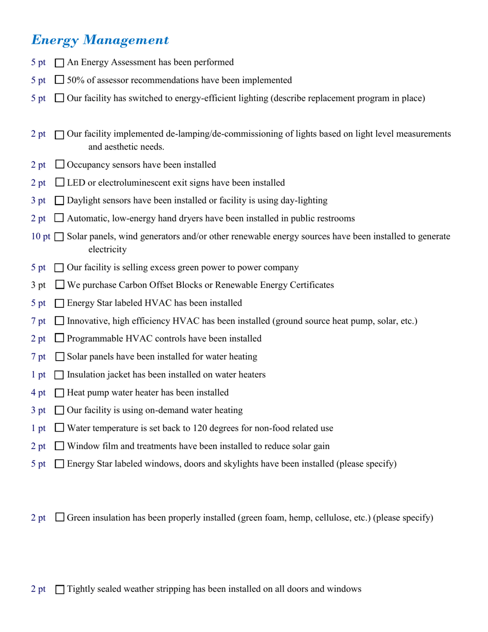 Nature Based Businesses Application Form - North Carolina Green Travel Program - North Carolina, Page 6