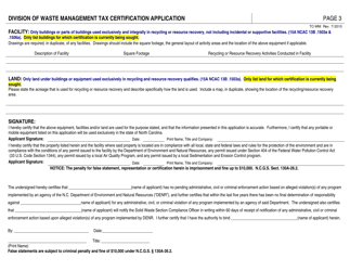 Form TC-WM Application for Tax Certification &amp; Exemption - North Carolina, Page 3