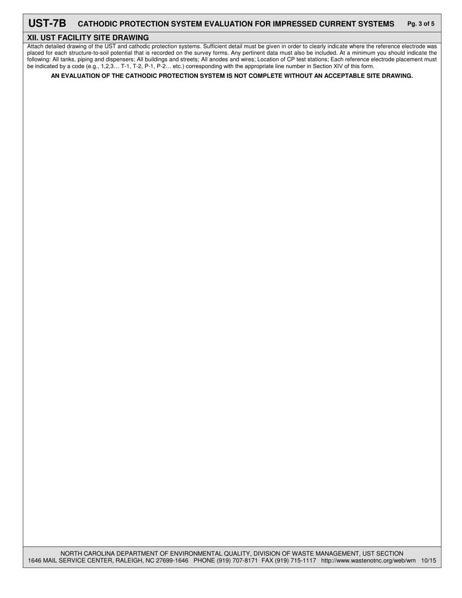 Form UST-7B Evaluation for Impressed Current Protection Systems - North Carolina, Page 3