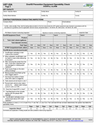 Form UST-22A Overfill Prevention Equipment Operability Check - North Carolina, Page 3