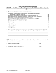 Form UST-70 Non-discharge Permit Application for Soil Remediation Projects - North Carolina, Page 12