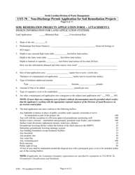 Form UST-70 Non-discharge Permit Application for Soil Remediation Projects - North Carolina, Page 7