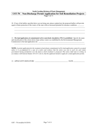 Form UST-70 Non-discharge Permit Application for Soil Remediation Projects - North Carolina, Page 8