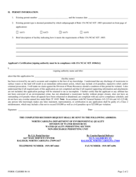 Form CLRSRR Closed-Loop Recycle System Rescission Request - North Carolina, Page 2