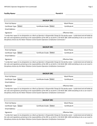 Water Pollution Control System Operator Designation Form (Wpcsocc) - North Carolina, Page 2