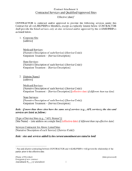 Document preview: Attachment A Contracted Services and Qualified/Approved Sites - North Carolina