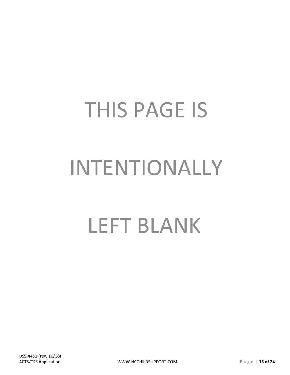 Form DSS-4451 Application for Services - North Carolina, Page 16