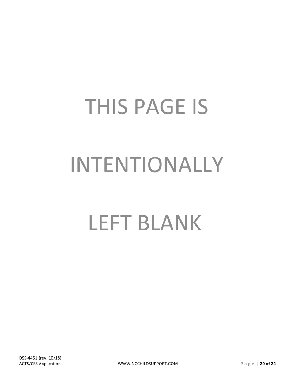 Form DSS-4451 Application for Services - North Carolina, Page 20