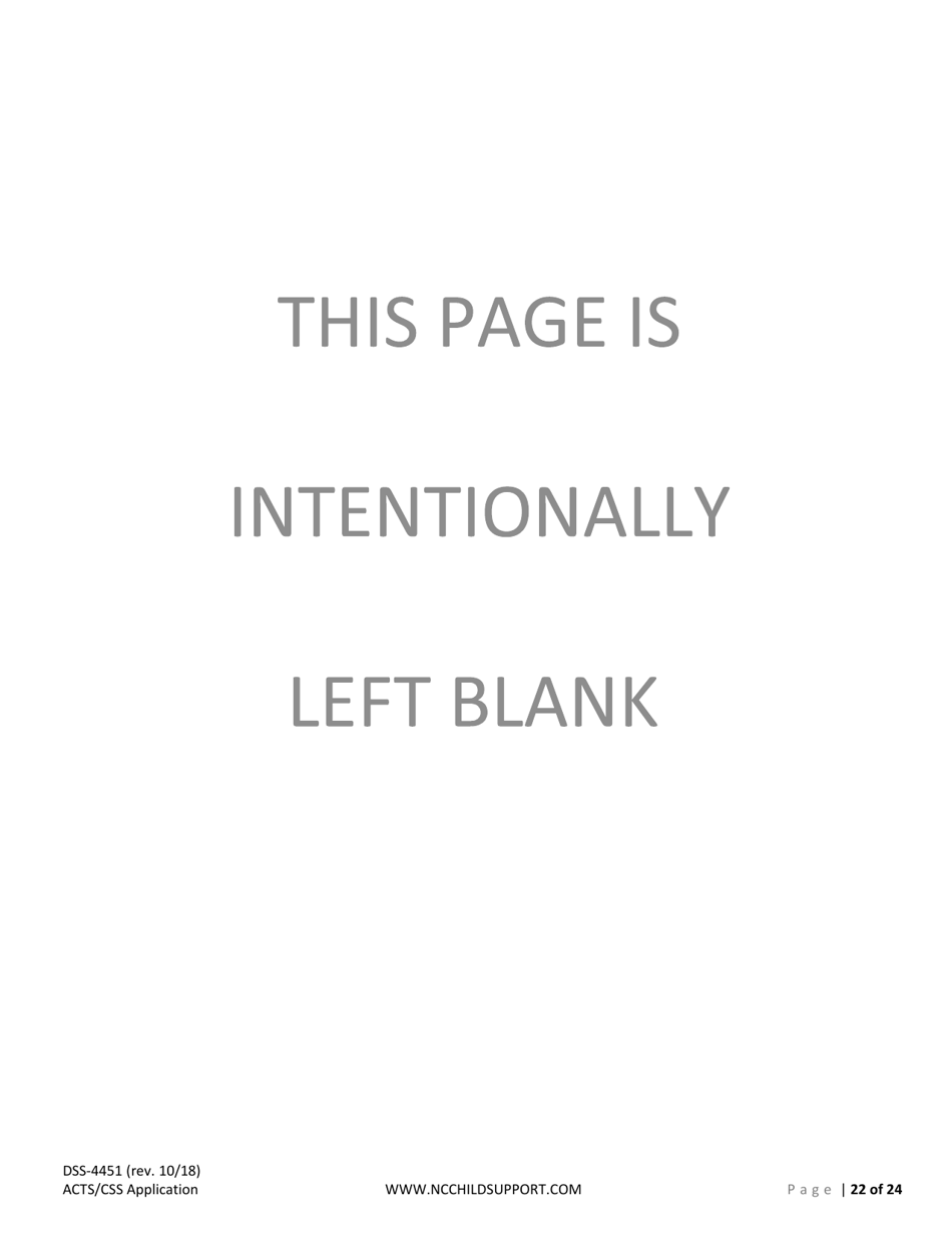 Form DSS-4451 Application for Services - North Carolina, Page 22