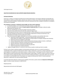 Formulario DSS-4451 Solicitud De Servicios De Sustento De Menores - North Carolina (Spanish)