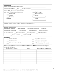 Murdoch Developmental Center Assessment Clinic Referral Form - North Carolina, Page 3