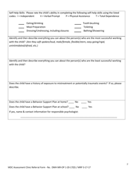 Murdoch Developmental Center Assessment Clinic Referral Form - North Carolina, Page 7