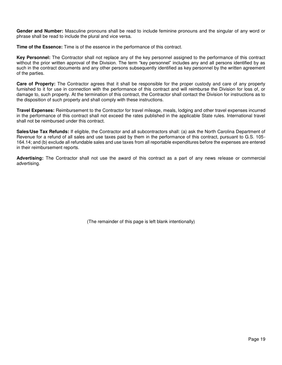 Request for Applications - Dhhs Driver / Support Service Provider Vendor List (Dsspvl) - North Carolina, Page 20