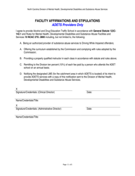 Application for Authorization to Provide Alcohol and Drug Education Traffic School (Adets) for Dwi Offenders - North Carolina, Page 5