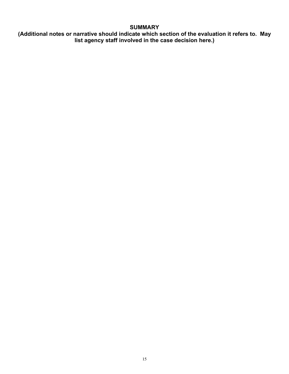 Community Evaluation Form - Adult Protective Services - North Carolina, Page 15