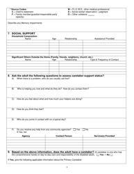Community Evaluation Form - Adult Protective Services - North Carolina, Page 6
