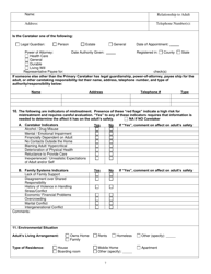 Community Evaluation Form - Adult Protective Services - North Carolina, Page 7