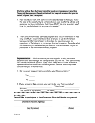 Nc Daas Cosumer Direcred Services Participant Self-assessment Form - North Carolina, Page 3