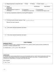 Facility Evaluation Form - North Carolina, Page 13