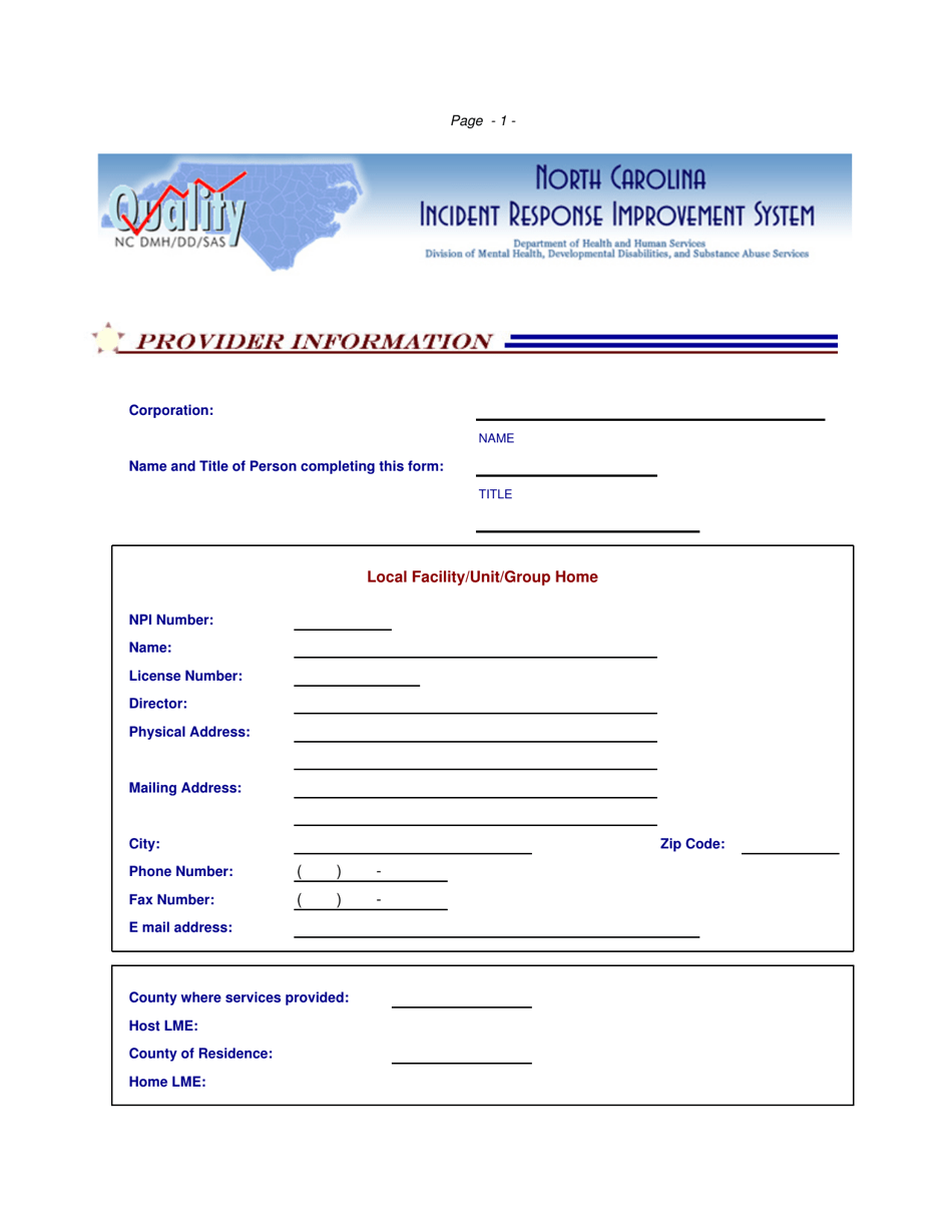 Medication Incident Report Form Template