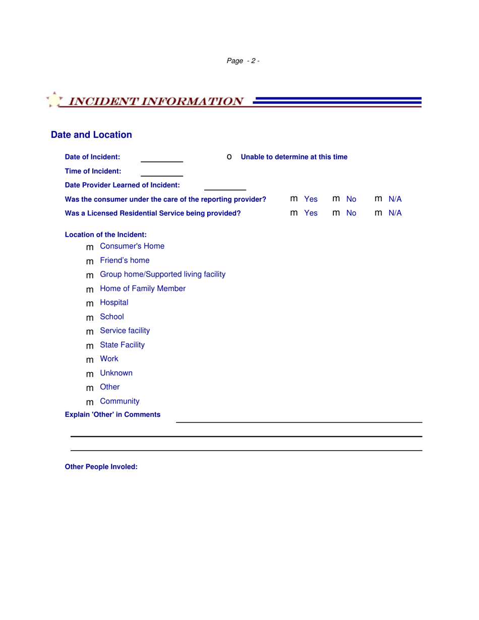Incident Response Improvement System Allegation of Abuse, Neglect and Exploitation - North Carolina, Page 2