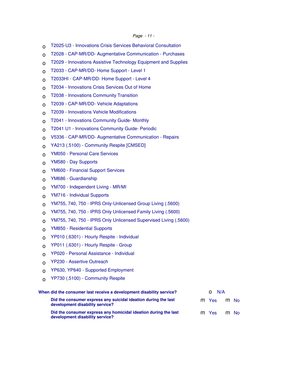 Injury Incident Report Form - Incident Response Improvement System - North Carolina, Page 11