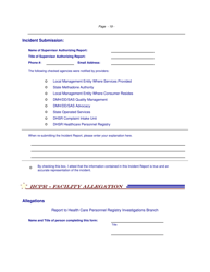 Injury Incident Report Form - Incident Response Improvement System - North Carolina, Page 19