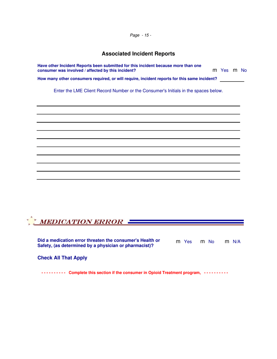 Incident Response Improvement System - Consumer Behavior - North Carolina, Page 15