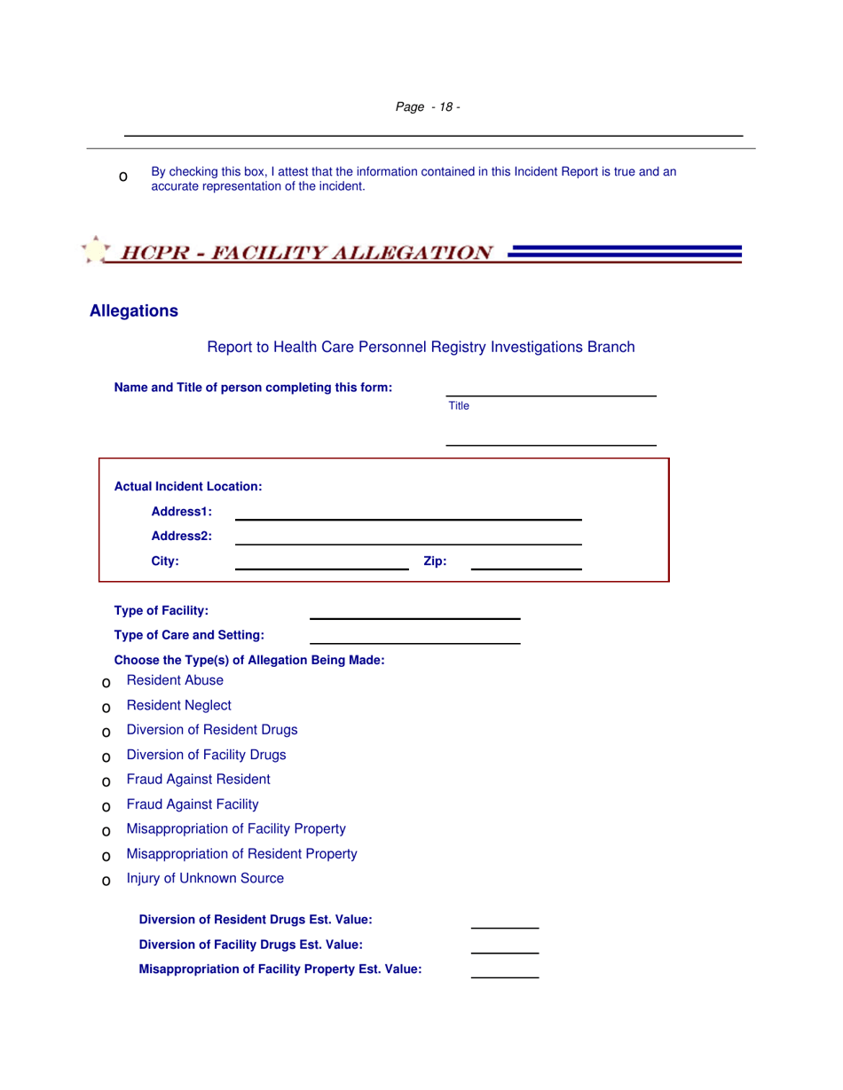 Incident Response Improvement System Fire Incident Report Form - North Carolina, Page 18