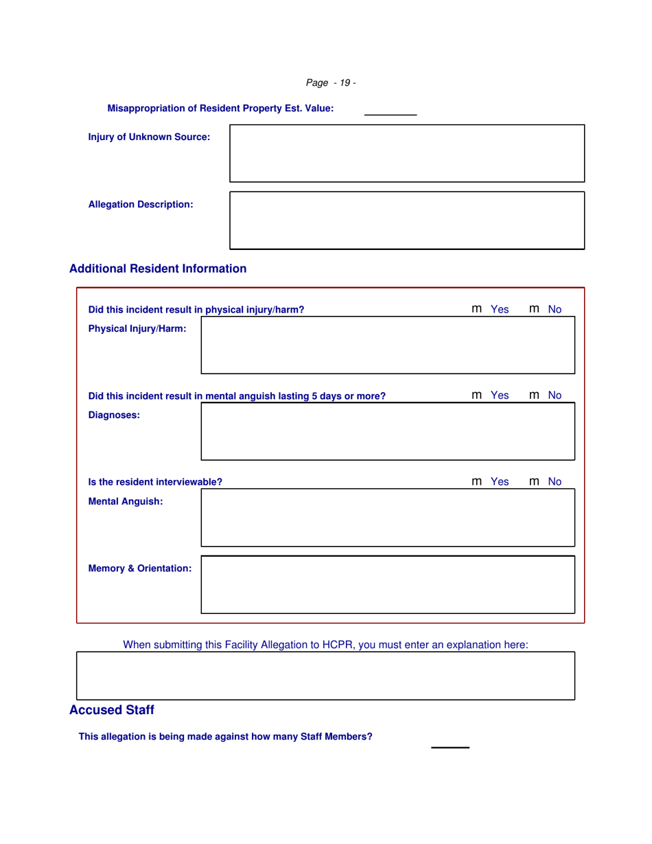 Incident Response Improvement System Fire Incident Report Form - North Carolina, Page 19