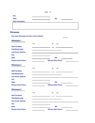 Incident Response Improvement System Fire Incident Report Form - North Carolina, Page 21